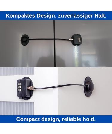 Secure Locking Fuses for Refrigerator & Doors - 2 Pack Black Child Safety Locks with Custom Code - Buy Online on GoSupps.com