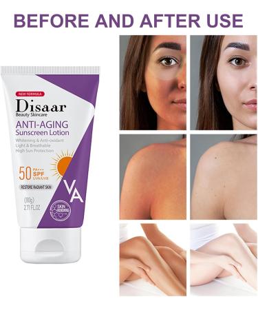 Sunscreen SPF 50 Face - Hyaluronic Acid Sunscreen SPF50+ PA++++ Daily Moisturizing Long lasting Sunscreen With No White Cast - Buy Online on GoSupps.com