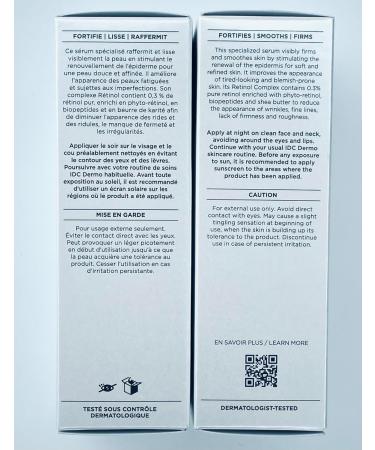 IDC Dermo Boost Retinol Pro Anti-Wrinkle Night Serum - 0.3% Pure Retinol & 1.5% Phytoretinol | 1 fl oz | Anti-Aging & Resurfacing Serum for All Skin Types - Buy Online on GoSupps.com