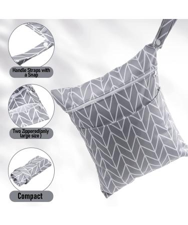 Wet Dry Bag Set - Waterproof, Washable, Travel-Friendly for Cloth Diapers & Swimsuits - 6 Piece Diaper Wet Bag Bundle - Buy Online on GoSupps.com