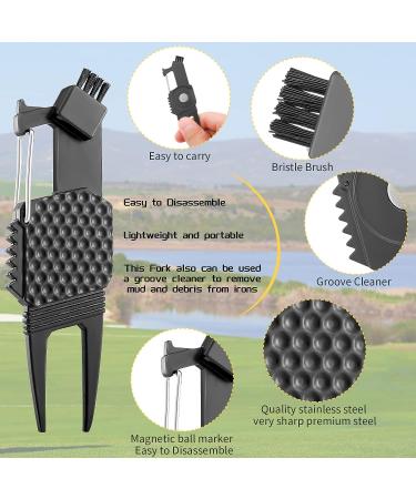 5-in-1 Golf Tool Set with Divot Repair, Club Brush, Ball Marker, Groove Cleaner, and Holder - Golf Accessory for Men and Women - Buy Online on GoSupps.com
