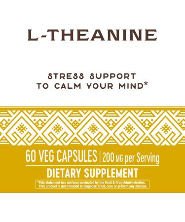 Buy Enzymatic Therapy L-Theanine 60 Veg Capsules - Natural Relaxation & Focus - Buy Online on GoSupps.com