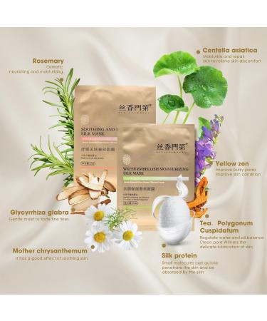 Soothing Silk Mask for All Skin Types - 5 Sheets | Relax & Nourish Your Skin - Buy Online on GoSupps.com