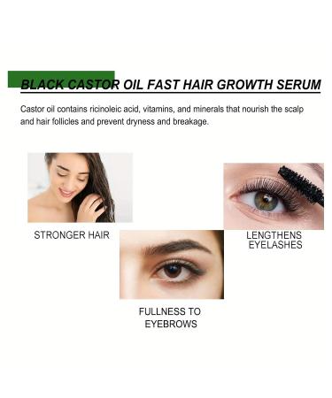 2 PCS Organic Black Castor Oil - Cold Pressed Unrefined Massage Oil for Hair Skin & Eyelashes | Moisturizing in Glass Bottle - Buy Online on GoSupps.com