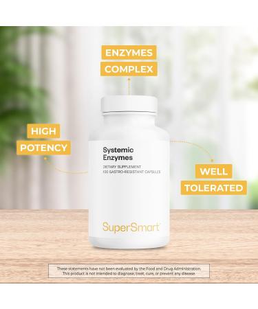 Systemic Enzymes - Puissant Anti-Inflammatoire - 8 Enzymes | Pancr atine - Brom la ne - Prot ase - Trypsine - Lipase - Papa ne - Peptidase - Chymotrypsine | Vegan - DrCaps - Supersmart - Buy Online on GoSupps.com