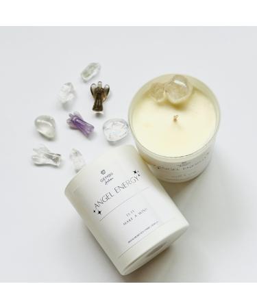 Crystal Candle | Angel Energy (Hidden Gemstone Angel) White