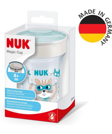 NUK Magic Cup Sippy Cup | 360 Anti-Spill Rim | BPA-Free | 230ml | Blue Cat | 8+ Months | Leak-Proof | 1 Count - Buy Online on GoSupps.com