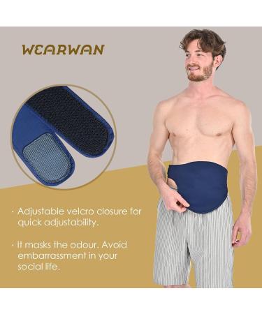 Shop XL Dark Blue Colostomy Bag Covers for Men & Women | Comfortable Ostomy Belt Abdomen Support - Buy Online on GoSupps.com