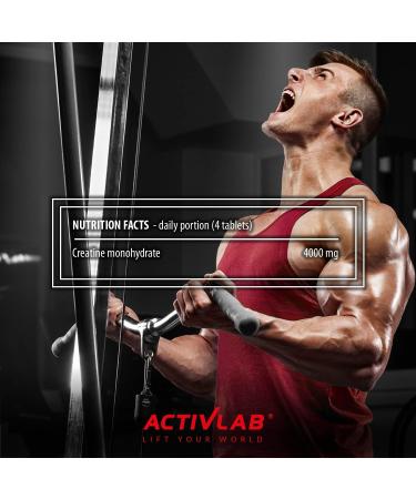 Activlab Creatine Tabs - 4000 mg Creatine Monohydrate | 120 Tablets | Pomegranate Flavor for Bodybuilding & Fitness | 3x Lab Tested - Buy Online on GoSupps.com