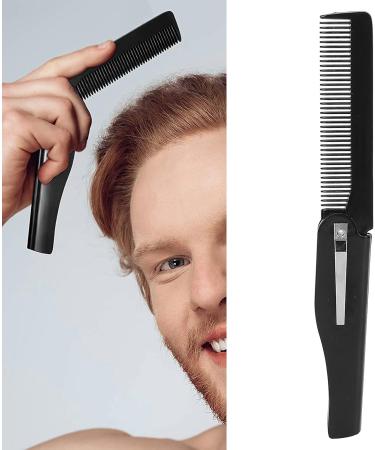 Portable Folding Hair Brush Smooth Oil Hair Mustache Beard Styling Comb Pocket Size for Men and Boys - Buy Online on GoSupps.com