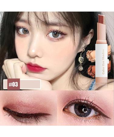 Eyeshadow Stick Matte Finish - Waterproof Long Lasting Bicolor Eye Shadow 6 Gradient Colors Eyeshadow Pencils For Natural Pink Brown Women Girls - Eyes Cosmetics Makeup Sticks Starter Travel Use Aezon 03# Reddish Brown - Buy Online on GoSupps.com