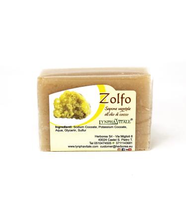 Lynpha Vitale - Savon au Soufre - Savon artisanal naturel travaill froid - Id al pour les peaux grasses - 100 gr
