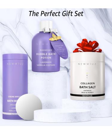 Magnesium Bubble Bath Lavender Vanilla - Luxury Foaming Bath for Sore Muscles & Stress Relief - Epsom Salt Spa Gift for Women - Perfect Birthday & Christmas Gift - Buy Online on GoSupps.com