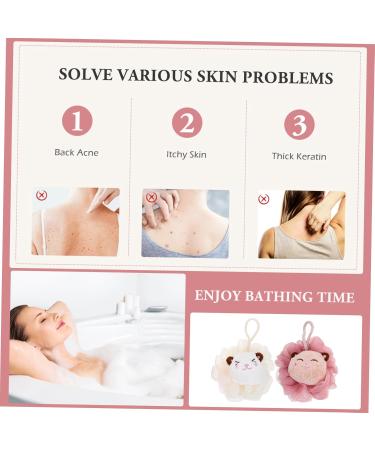Buy Healeved 2pcs Cartoon Bath Sponge & Loofah | Skin Cleaning Scrubber Funny Korean Shower Ball - International Shipping - Buy Online on GoSupps.com