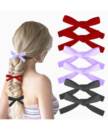 Mezrkuwr 6 pieces of loop hair clips hair clips for teenagers children loop alligator hair loop brackets accessories for women girls toddlers color3