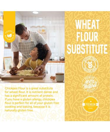 Chickpea Flour 2lbs - Stone Ground Garbanzo Bean Flour | Gluten-Free, Non-GMO, Vegan - Buy Online on GoSupps.com