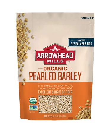 Arrowhead Mills 7433347618 Organic Pearled Barley, 28 Oz Bag (Pack of 6), 1.75 Pound, Pack of 6