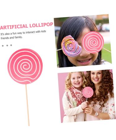 STOBAZA 4pcs Boy Toys Infant Toys Mints Bulk Candy Lollipop Crafts Candy Cane Rainbow Candy Toddler Jesus Pinkx4pcs 14*1CMx4pcs - Buy Online on GoSupps.com