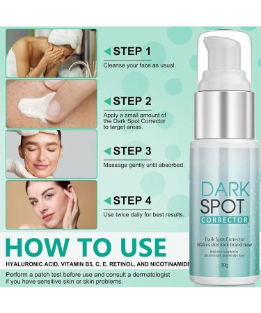 2PCS Correcting Serum for Face - Dark Spot Remover with Niacinamide & Vitamin C for Melasma Sun Spots & Freckles - Uneven Skin Tone Treatment - 2 fl oz - Buy Online on GoSupps.com