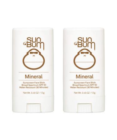 Sun Bum Sun Bum Mineral Spf 50 Sunscreen Face Stick Vegan and Reef Friendly (octinoxate & Oxybenzone Free) Broad Spectrum Natural Sunscreen With Uva/uvb Protection 2 Pack
