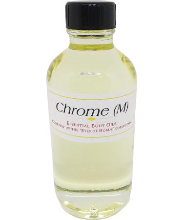 Chrome - Type LA For Men Scented Body Oil Fragrance Regular Cap - Light Gold - 4 oz. - ID#23612 4 Fl Oz (Pack of 1)