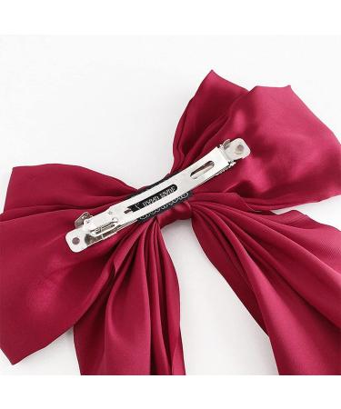 8 Pcs 8 Big Bows Hair Clips - Satin Fashion Hair Barrettes for Women and Girls - Buy Online on GoSupps.com