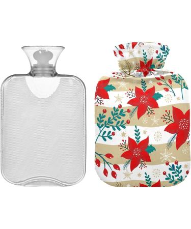 2L Poinsettia Heat Bottle for Pain Relief - Perfect for Headaches Back Pain & Foot Warmth - Ideal Water Bag for Bed Warmth - Buy Online on GoSupps.com