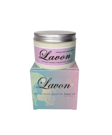 Lavon Premium Keratin Hair Mask Infused with Argan Oil: Repair Strengthen and Nourish for All Hair. Deep Conditioning Hair Salon Treatment with 1 free pair application gloves 8.4 fl oz.