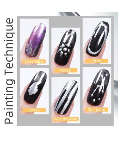 Buy Silver Metallic Gel Nail Polish - 15ml Mirror Finish 3D Drawing UV/LED Soak Off for DIY Nail Art - International Shipping Available - Buy Online on GoSupps.com