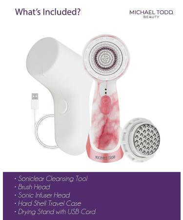 Michael Todd Beauty Soniclear Petite Facial Cleansing Brush System - 3-Speed Exfoliating Face Brush - Buy Online on GoSupps.com