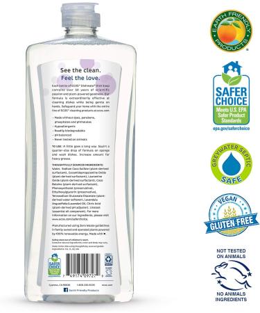 Earth Friendly ECOS Dishmate Dishwashing Liquid - Natural Lavender 25 oz | Eco-Friendly Cleaners for International Shipping - Buy Online on GoSupps.com