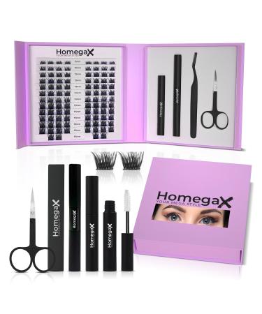 DIY Natural Lashes Extension Kit 100 Lash Clusters Kit D Crul 8-16mm Lash Bond And Seal Lash Remover For False Eyelashes Cluster kit 3D Style