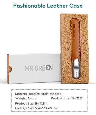 Stainless Steel Double-Sided Nail File with Anti-Slip Handle and Leather Case - Ideal for Men and Women - Buy Online on GoSupps.com