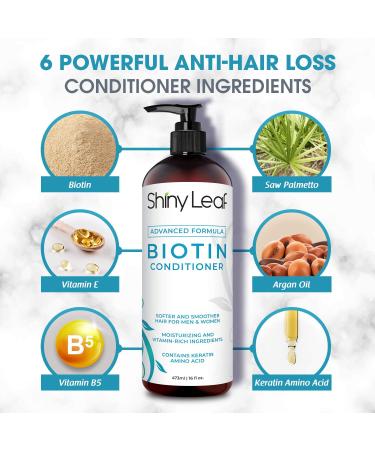 Biotin Conditioner for Natural Hair - Sulfate-Free, Paraben-Free, Anti-Hair Loss Formula - Promotes Hair Growth, Moisturizing for Thicker & Fuller Hair - 16 oz - Buy Online on GoSupps.com