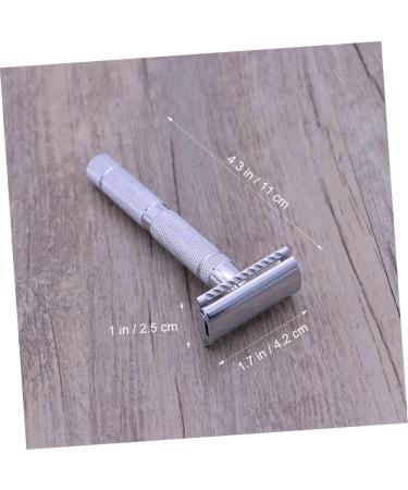 Shop Minkissy Steel Safety Razor - Structured Design Double Edge Razor for Men | Quality Wooden Handle Perfect for Smooth Shaving - Buy Online on GoSupps.com