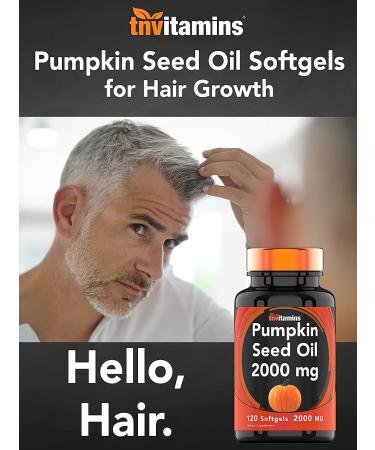 Tnvitamins Pumpkin Seed Oil 2000MG x 120 Softgels - Hair Growth & Bladder Control Supplement | Non-GMO - Buy Online on GoSupps.com