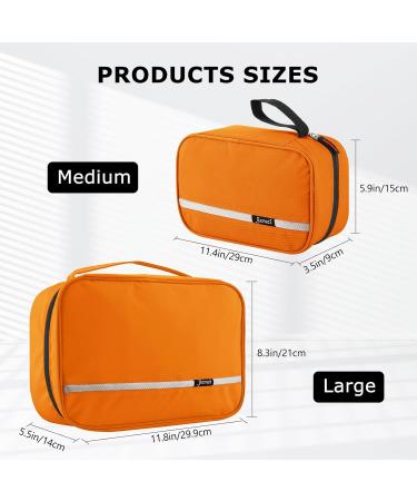 Homchen Hanging Travel Toiletry Bag Waterproof Portable Cosmetic Wash Bag | Men and Women | M Orange - Buy Online on GoSupps.com