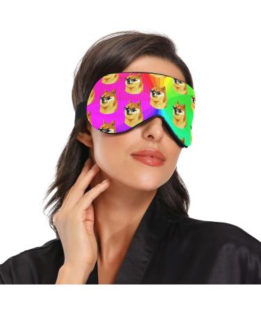 Unisex Rainbow Shiba Inu Doge Life Sleep Eye Mask - Comfortable Shade Cover - Buy Online on GoSupps.com
