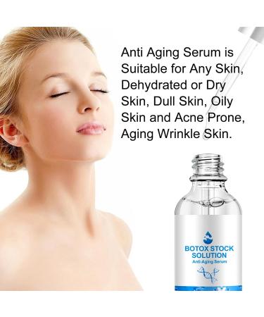 Buy Botox Stock Solution Facial Serum - Anti Aging with Collagen Hyaluronic Acid & Vitamin C for Intense Hydration | 2 Fl Oz - Buy Online on GoSupps.com