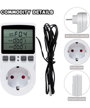 Temperature Controller Socket 230V - Digital Thermostat with Timer for Greenhouses Terrariums & Aquariums | Ideal for Seed Germination & Climate Control - Buy Online on GoSupps.com