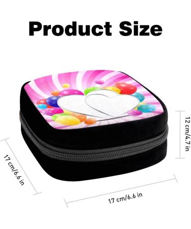 GIAPB Period Bag - Sanitary Napkin Storage & Makeup Pouch - Cartoon Balloon Heart Design - Buy Online on GoSupps.com