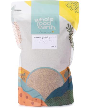 Wholefood Earth Organic Ground Linseed/Flaxseed 1 kg Raw | GMO Free | Vegan | High Fibre | Source of Protein | Certified Organic - Buy Online on GoSupps.com