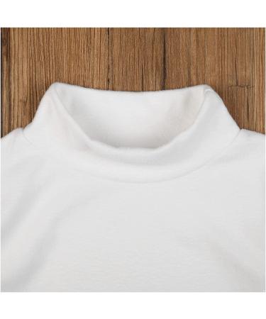 Hansber Kids Thermal Underwear Top - Long Sleeve Turtleneck Shirt in White - Size 5-6 - Buy Online on GoSupps.com
