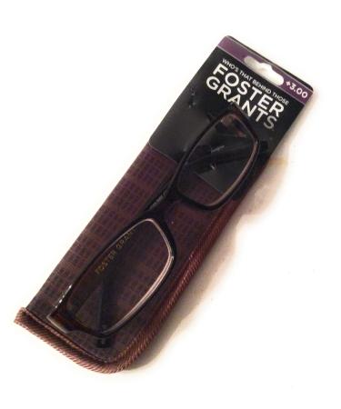 Foster Grant Derick Brown Reading Glasses Eyeglasses 3.00