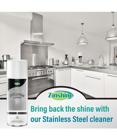 Buy Stainless Steel Cleaner & Kitchen Polish Spray - 14 oz | Removes Grease Fingerprints & Water Marks - Ideal for Refrigerators Ovens & Grills - Buy Online on GoSupps.com