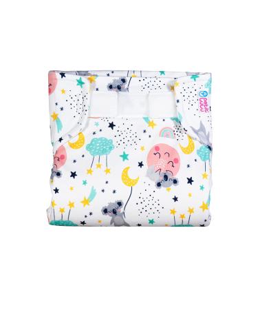 Petit Lulu spreader pants for wide diapering//spreader diaper pants/size S (3-6 kg)/ Velcro (Dreaming Koalas)