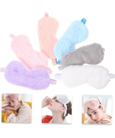 Buy Minkissy 6pcs Rabbit Fur Blackout Sleeping Masks - Adjustable Plush Eye Masks for Travel Napping & Relaxation - Buy Online on GoSupps.com