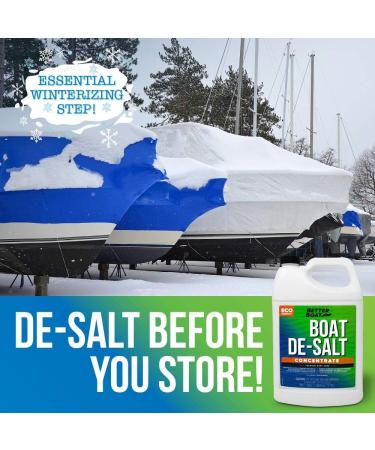 Boat De-Salt Concentrate - 1 Gallon Salt Remover & Engine Cleaner for Marine Boats - Winterize & Wash Off Salt with or Without Mixer Flush Kit - Buy Online on GoSupps.com