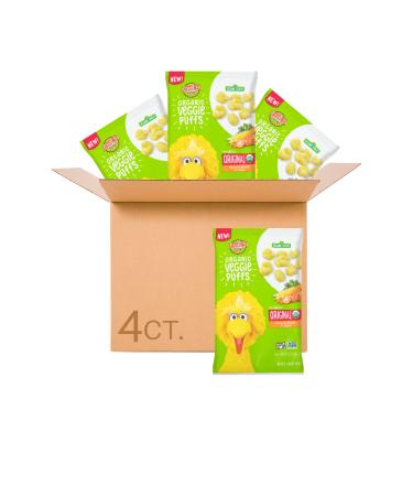 Earth's Best Organic Sesame Street Toddler Snacks, Veggie Puffs, Original, 1.55 Oz (Pack of 4) - Buy Online on GoSupps.com
