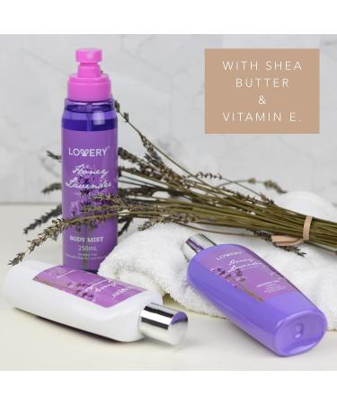 Shop Luxurious Honey Lavender Bath and Body Gift Set for Men & Women | Natural Extracts Vitamin E & Shea Butter | Perfect Home Spa Self Care Kit - Buy Online on GoSupps.com